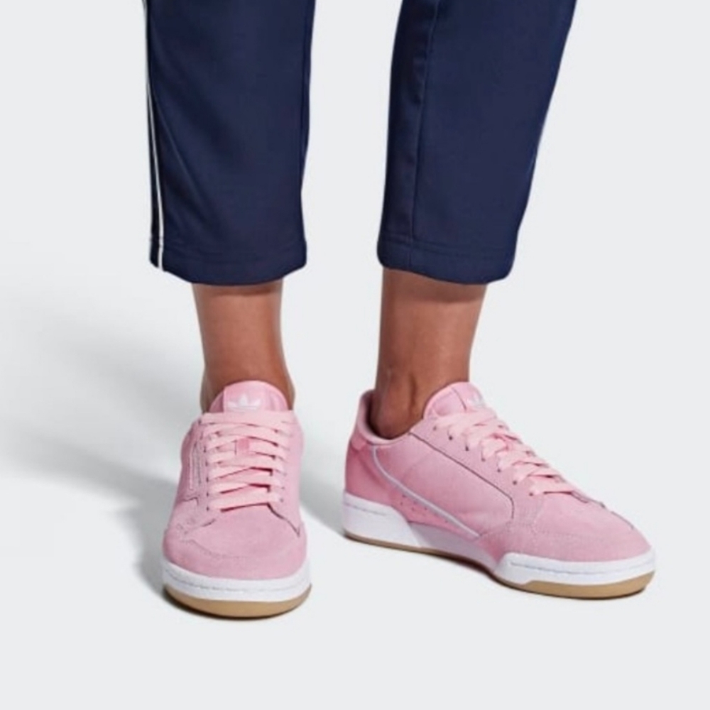 Adidas size 10.5 continental pink sneakers